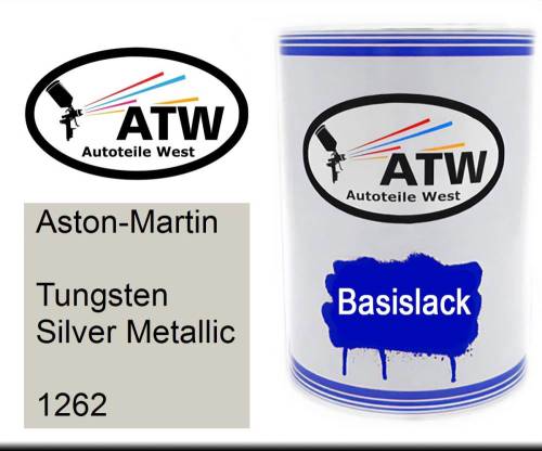 Aston-Martin, Tungsten Silver Metallic, 1262: 500ml Lackdose, von ATW Autoteile West.